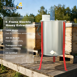 Extracteur de miel électrique automatique à 4 cadres avec moteur de 140 W - Product Image 2