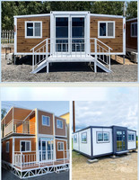 Maison conteneur extensible de luxe de 40 pieds Structure en acier préfabriquée aux normes australiennes 3 chambres à coucher utilisation bureau conception européenne à bas prix