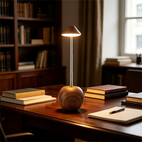 Lampe de table LED en bois nordique, réglable en hauteur, rechargeable, tactile, minimaliste, lampe de chevet pour la décoration de la chambre