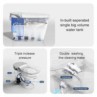 Toilette intelligente de conception européenne avec bidet autonettoyant Placard à eau d'hôtel Bol allongé Télécommande-Toilette WC intelligente