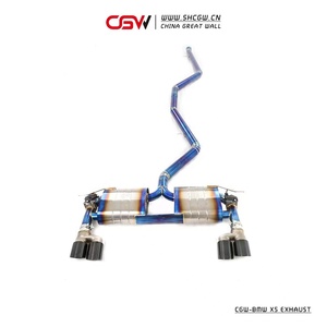 ท่อส่งกลับไอเสียไทเทเนียมเผาไหม้สีฟ้า CGW ท่อไอเสียสำหรับ BMW X6 F16สไตล์ X6M - Product Image 2