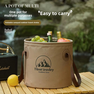 Logotipo personalizado portátil plegable 10L 20L PVC Cubo de pesca de gran capacidad para Picnic al aire libre Camping llavero vejiga incluida - Product Image 5