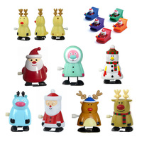 Groothandel Kerst plastic opwindbare wandelende kerstfiguren automatenprijzen kerstcadeaus voor kinderen