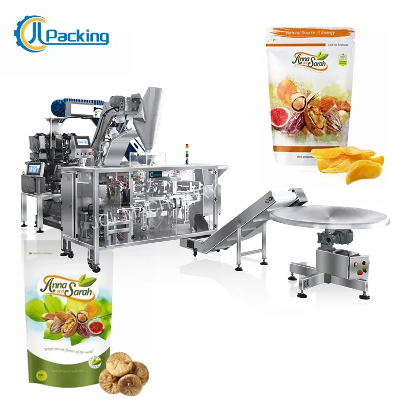 Automatische Gewicht Doypack Rits Voorgemaakte Zak Droog Fruit Verpakkingsmachine Standup Noten 5Kg Verpakkingsmachine