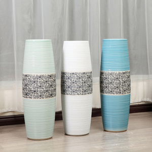 Vase de sol en verre blanc de style moderne européen de 50cm décor à la maison salon chambre meuble TV conception Simple fleurs séchées Art <span class=keywords><strong>déco</strong></span> - Product Image 1