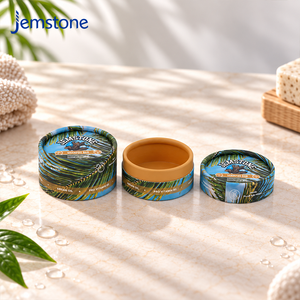 Emballage en tube de papier kraft pour shampoing solide au sel de bain, design personnalisé, emballage en boîte cylindrique en carton rigide recyclable - Product Image 2
