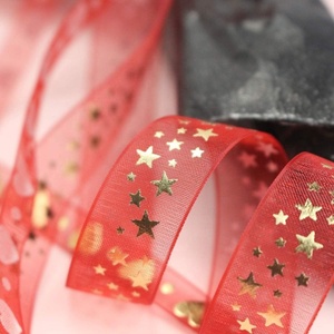 Nastri in Organza Trasparente Personalizzati con Cuori Rossi e Oro Stampati '<span class=keywords><strong>Ti</strong></span> <span class=keywords><strong>Amo</strong></span> Solo per Te' per Decorazioni di San Valentino e Feste - Product Image 4