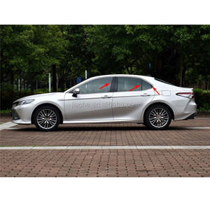 Autocollants en fibre de carbone pour fenêtre de voiture, pour Toyota Camry 2018 2019, 8 pièces/ensemble - Product Image 2