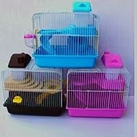 Jaula de plástico para hámster de mascotas con rueda para correr, lavabo de comida, escaleras, tetera deslizante, pequeño castillo, casa de campo, caja empaquetada, casa de hámster - Product Image 2