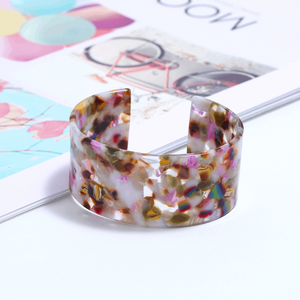 Brazalete Abierto de Resina Acrílica <span class=keywords><strong>Extra</strong></span> Grande para Niños - Joyería de Moda para Aniversario - Product Image 4