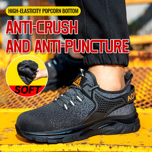 Chaussures de sport décontractées mi-montantes <span class=keywords><strong>en</strong></span> <span class=keywords><strong>toile</strong></span> Fly Knit OEM 2026 avec embout de sécurité <span class=keywords><strong>en</strong></span> acier pour hommes et femmes, idéales pour l'hiver et l'utilisation <span class=keywords><strong>en</strong></span> usine, avec doublure <span class=keywords><strong>en</strong></span> fourrure. - Product Image 5