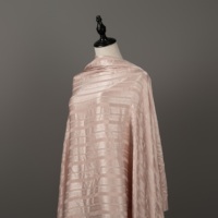 Tissu en mousseline de polyester 100 % léger, satiné, rayé, peint à la main, pour foulard femme, MOQ 1009, pour commande d'essai