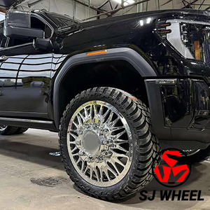Cerchi Forgiati SJ da <span class=keywords><strong>20</strong></span>-30 Pollici per Camion, Ruote Deep Dish Dually Cromate Lucide per Toyota Tundra, Nissan Titan, Chevy - Product Image 3