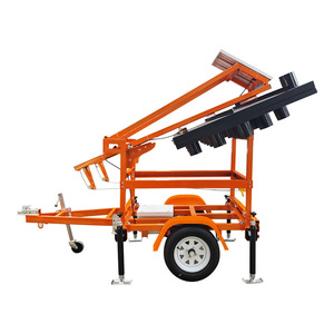 Remorque de signalisation routière à énergie solaire avec écran LED, panneau d'avertissement pliable pour travaux routiers, montage au sol, IP65 - Product Image 4