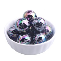 Yeni Gumball moda tıknaz baskı yıldırım boncuk takı kolye yapımı için 20mm akrilik boncuk