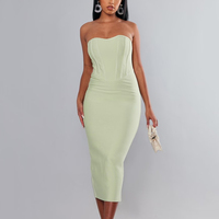 Robe moulante élégante et sexy pour femme, avec ceinture ajustée, idéale pour les soirées et dîners, vêtements de mode sur mesure OEM de haute qualité