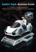 Simulateur de course de voiture électrique 6DOF avec cockpit pour enfants et adultes, pour centres commerciaux, avec construction en plastique