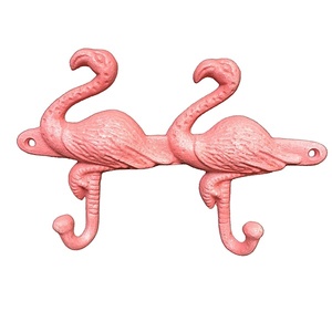 2024 nuovo <span class=keywords><strong>appendiabiti</strong></span> da parete in <span class=keywords><strong>ferro</strong></span> <span class=keywords><strong>battuto</strong></span> in ghisa fenicottero decorativo da parete cappelliera - Product Image 1