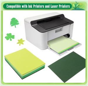 70 fogli di carta <span class=keywords><strong>verde</strong></span> 7 colori 8.5 ''X 11'' 250gsm carta pesante con rivestimento in resina <span class=keywords><strong>verde</strong></span> serie - Product Image 6