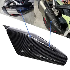 Protection de couverture de bouclier thermique en Fiber de carbone d'échappement de moto personnalisée professionnelle