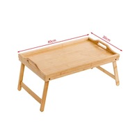 Table pliante en bambou pour lit, dessin, repas, collation, petit-déjeuner, bureau pour ordinateur portable, usage domestique, table pliante artisanale en bambou
