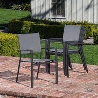 Ensemble de meubles de balcon, ensemble de salle à manger de patio, table et chaises d'extérieur, chaises de jardin empilables avec table extensible