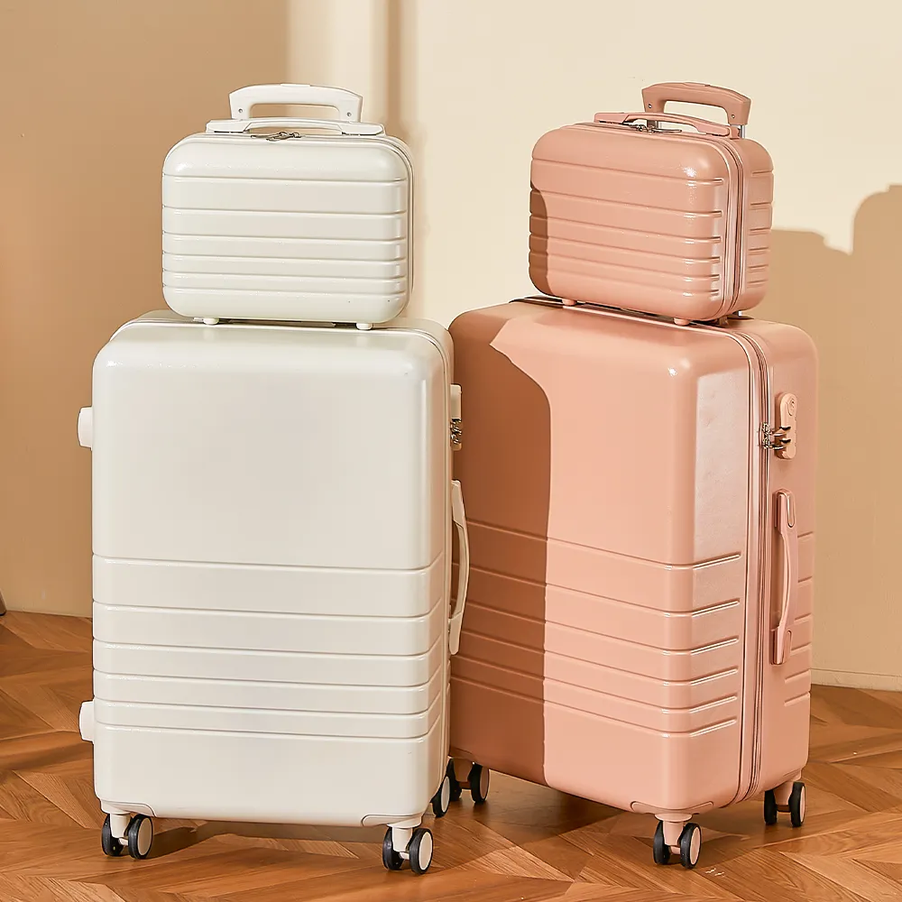 Nizza Reisen Schlussverkauf Reisetaschen-Set Abs-Gepäcktaschen Räder Reisestil Trolley-Tasche Gepäck tragen