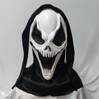 Masque fantôme personnalisé 2026 en latex souple, costume de cosplay de film d'horreur, accessoires de fête effrayants, masques d'Halloween pour adultes