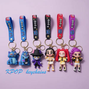 Porte-clés en PVC de style <span class=keywords><strong>Demon</strong></span> <span class=keywords><strong>Slayer</strong></span> pour femme guerrière, fabriqué en caoutchouc 3D, disponible pour des designs personnalisés, grande quantité - Product Image 1