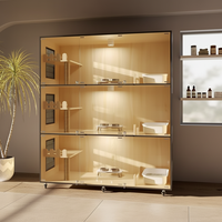 Cage d'appartement de luxe personnalisée pour chat avec maison en bois, enclos en verre et mobilier pour chat, idéale pour l'hôtellerie et l'accueil en intérieur