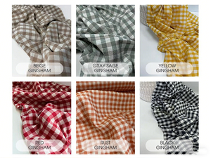 Kain Katun Rajut Eropa Motif Tartan Warna-warni untuk Sprei, Gaun Wanita, Kemeja, dan Pakaian Kasual - Product Image 3