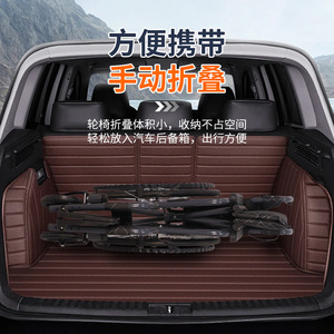 Manual Wheelchair 22 Inch <b>Folding</b> Lightweight With <b>Commode</b> Seat For Elderly No Assembly Required - Product Image 5