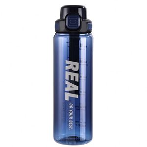 Nueva Botella de Senderismo de Plástico Tritan PETG de 1000 ml, Libre de BPA, Portátil, con Escala, Cierre de Empuje, para Camping, Envío Gratis - Product Image 6