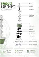 Système hydroponique vertical intelligent automatique Tru-Spring à 7 étages anti-UV en plastique pour ferme et jardin, garantie 1 an, montage facile