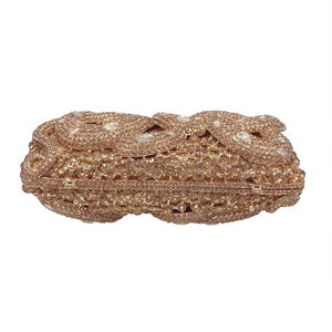 Bolso de mano de cristal para mujer con correa de cadena, bolso de mano con pedrería brillante para banquetes y discotecas - Product Image 5