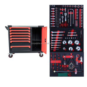 Ensemble d'outils avec armoire à outils 158 pièces, comprenant un jeu <span class=keywords><strong>complet</strong></span> <span class=keywords><strong>de</strong></span> douilles et d'outils à main, <span class=keywords><strong>chariot</strong></span> à outils robuste pour atelier <span class=keywords><strong>de</strong></span> mécanique, garage, réparation - Product Image 2