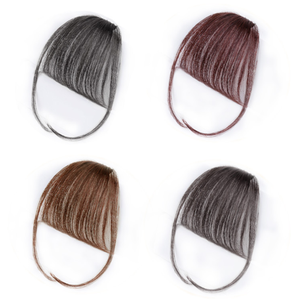 Peluca <span class=keywords><strong>de</strong></span> cabello humano con logotipo personalizado para hombre y niña, peluca sin costuras con flequillo frontal, barata - Product Image 4