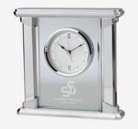 Horloges de bureau portables personnalisées promotionnelles Radiance pour cadeaux d'entreprise avec logo gravé au laser, design moderne