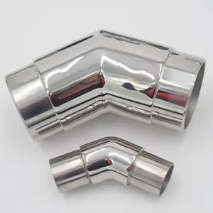 China Supplier Stair Railing Fittings Balustrade Accessories Stainless Steel Handrail Elbow