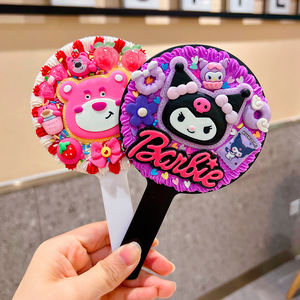 Cartoon Cream <b>Clay</b> Mirror Craft <b>Kit</b> For Kids Girls 7-12y Plastic Handheld Makeup Mirror DIY Toy - Product Image 1