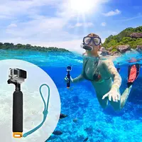 Bastão de selfie subaquático extensível, resistente à água, monopé, obturador, cabo flutuador, vara de mergulho para go, câmera, herói, sessão