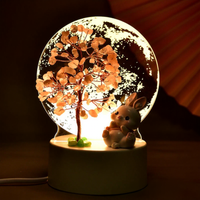 Lampe de table décorative professionnelle en forme d'arbre, ornée de fils et de cristaux d'améthyste et de citrine, idéale comme cadeau