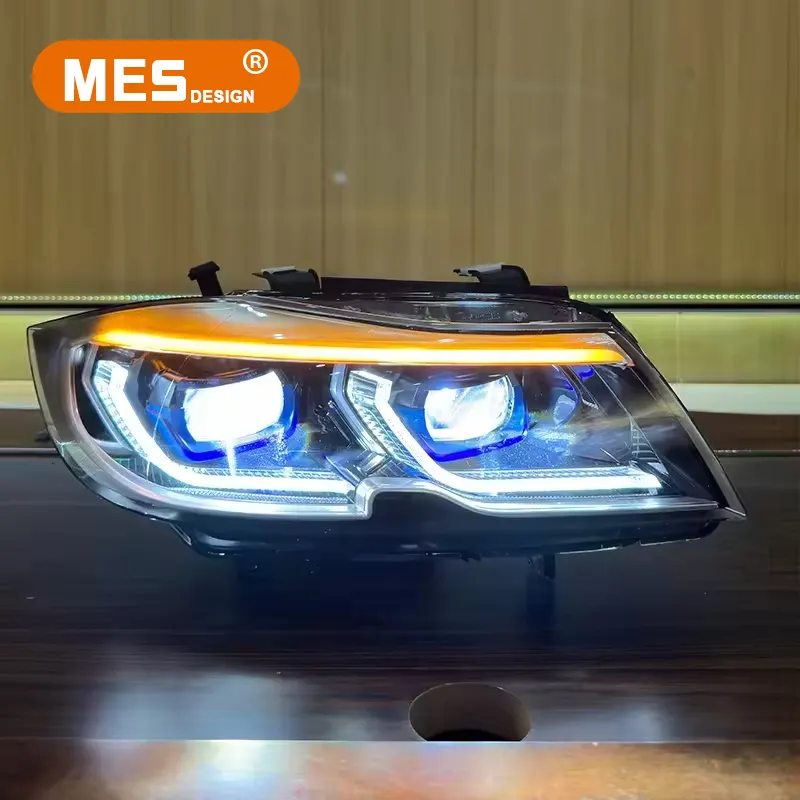 MES DESIGN Car Auto Accessories for BMW 3 Series E90 Headlight 2005-2012 Lighting System Led Headlamp Projector Lens Front Light