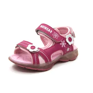 Cute floral pattern jelly outsole children summer shoes kids anak sandals for girls