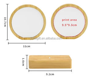<span class=keywords><strong>Cadre</strong></span> photo en bambou rond au prix d'usine, cadres photo en aluminium pour sublimation, vierges avec base <span class=keywords><strong>magnétique</strong></span> en bois pour presse à chaud - Product Image 1