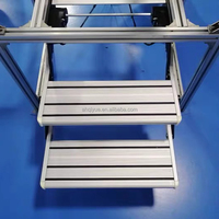 Escalier double électrique pour camping-car, marchepied d'entrée pour camping-car, accessoires pour camping-car avec matériaux en aluminium de haute qualité pour les pièces de carrosserie de camping-car
