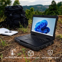 Portátil Totalmente Resistente de 15.6 Pulgadas con Puerto HDMI, PC Industrial Negro IP65, Diseñado para Uso en Exteriores, Wi-Fi 6, Bluetooth 5.2