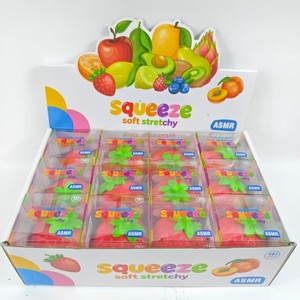 Jouet sensoriel fruité croustillant et moelleux, blocs de construction colorés en forme de fruits à presser - Product Image 4