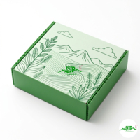 Ecologische herbruikbare geventileerde golfkartonnen fruitdoos met glanzende laminatie, aangepaste logo verzenddoos voor verse peren