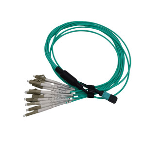 1m 3ft MPO nữ đến 6 <span class=keywords><strong>LC</strong></span> UPC <span class=keywords><strong>Duplex</strong></span> 12 sợi OM3 <span class=keywords><strong>50</strong></span> <span class=keywords><strong>125</strong></span> <span class=keywords><strong>Multimode</strong></span> HD bif Breakout Cáp loại một Elite LSZH Aqua - Product Image 4